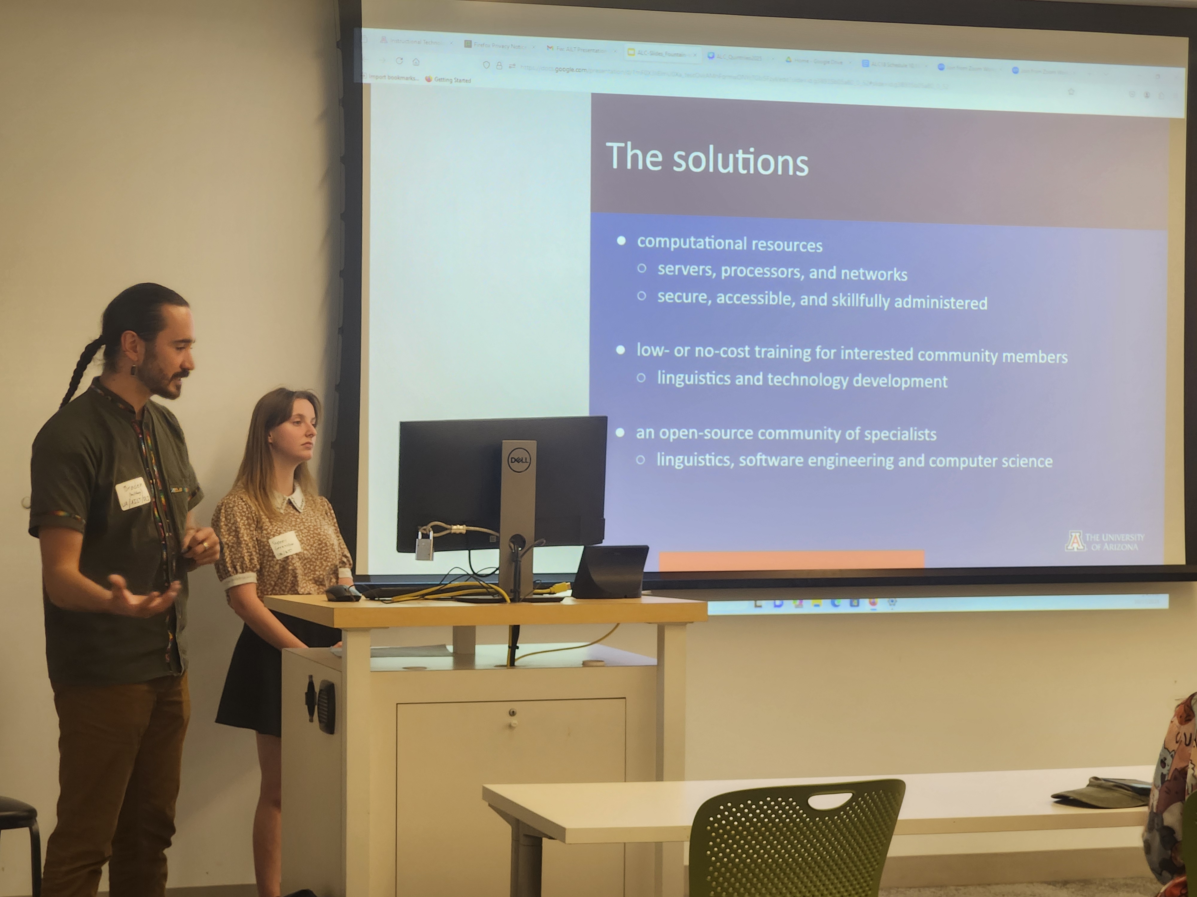 Braden Thue and Sydney Greenspun present at ALC 18